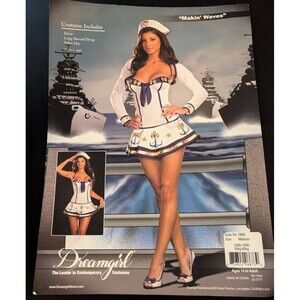 Halloween Party Cosplay Sailor Girl "MAKIN WAVES" ADULT COSTUME WOMEN'S Size M